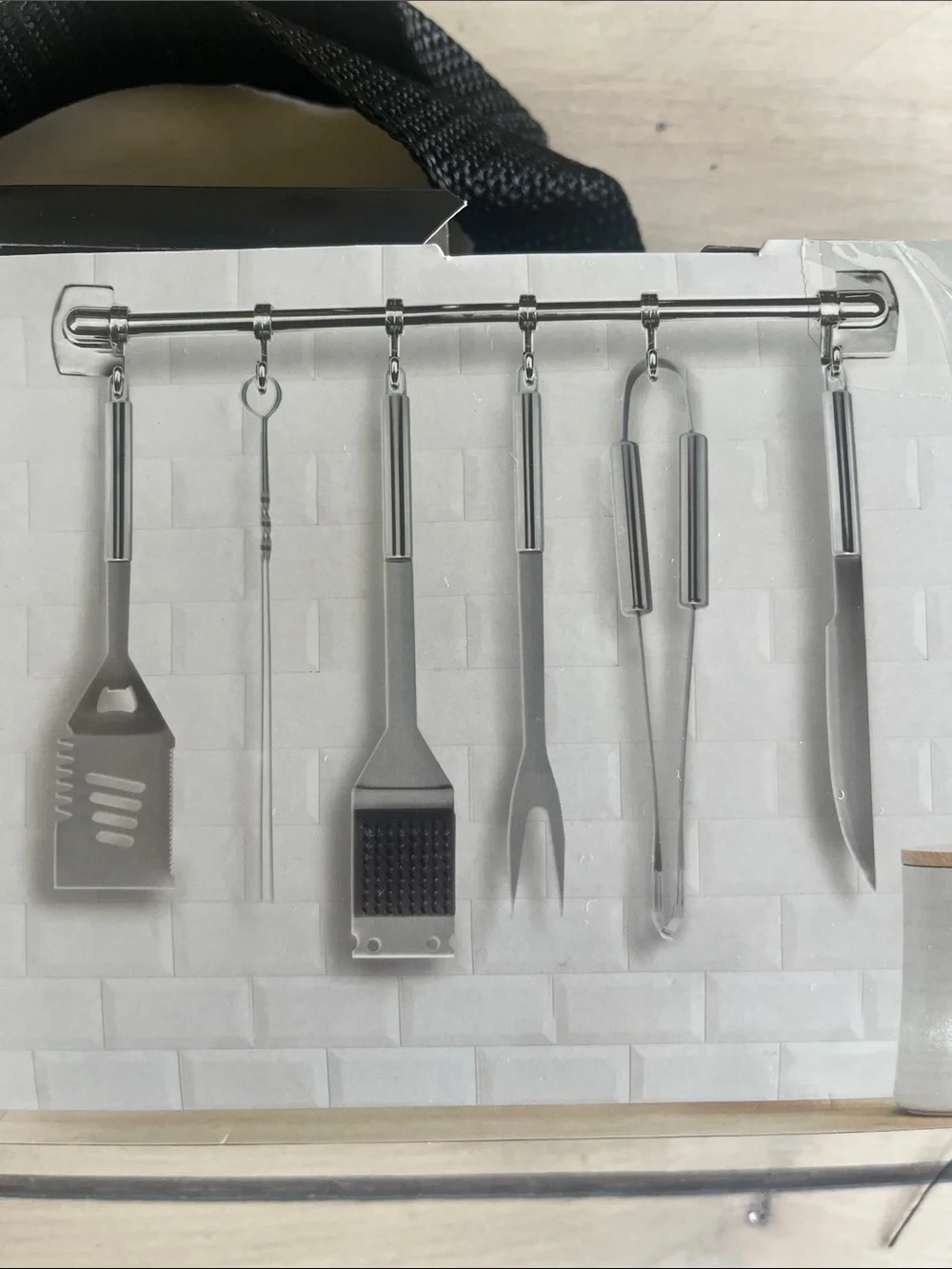 7 pc Stainless Steel BBQ Tool Set with Carrying Case - Picture 5 of 6